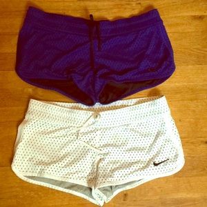 Nike mesh reversible shorts X 2 medium